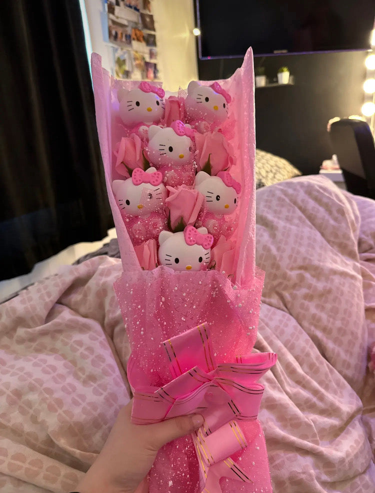 Kitty Kawaii Pink Bouquets - Bouquet Blossoms Shop