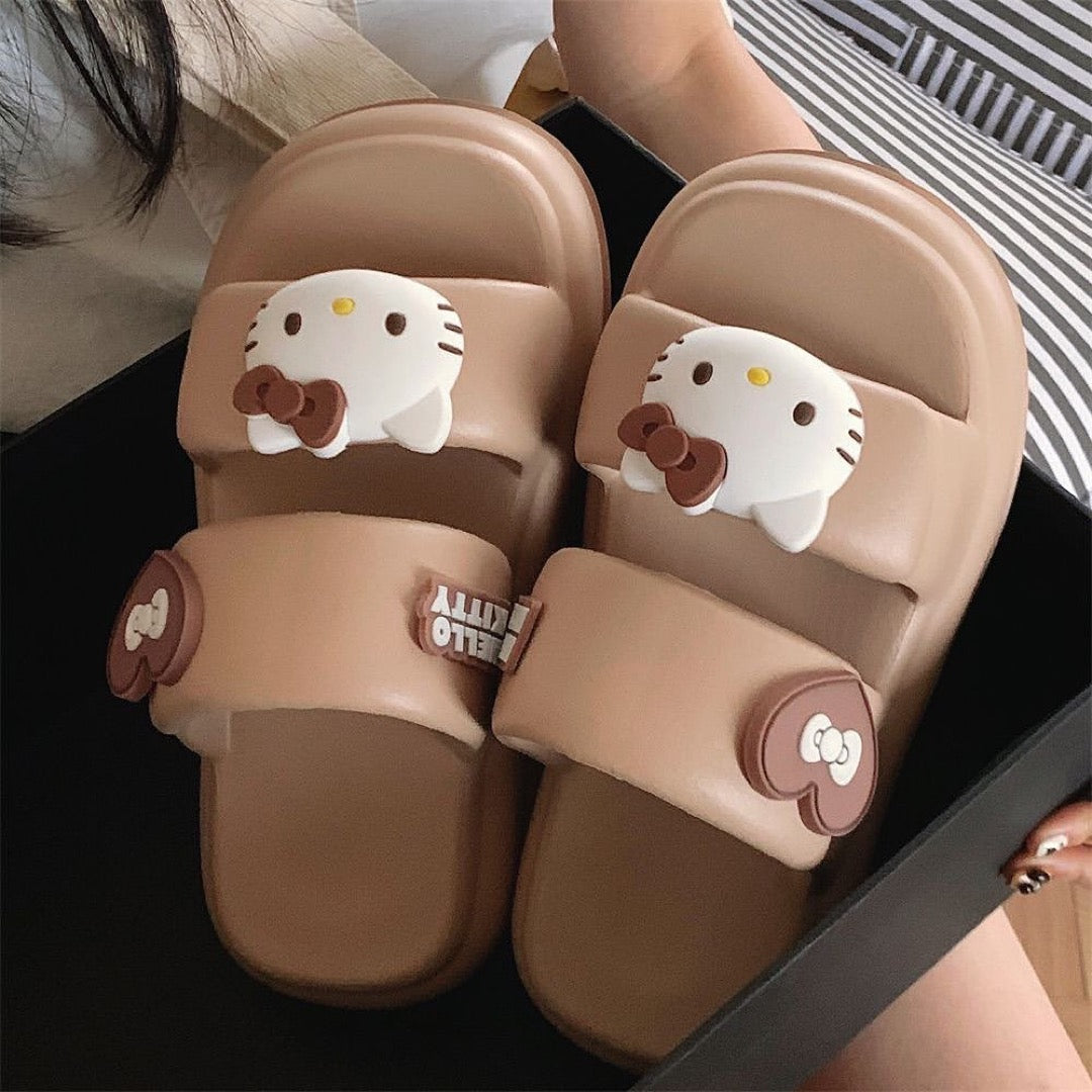 Kawaii Characters Double Band Sandal Shoe Slippers - Bouquet Blossoms Shop