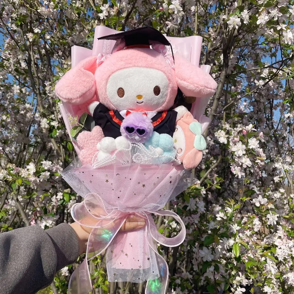 Kawaii Character Graduation Plush Bouquets (6 Styles) - Bouquet Blossoms Shop