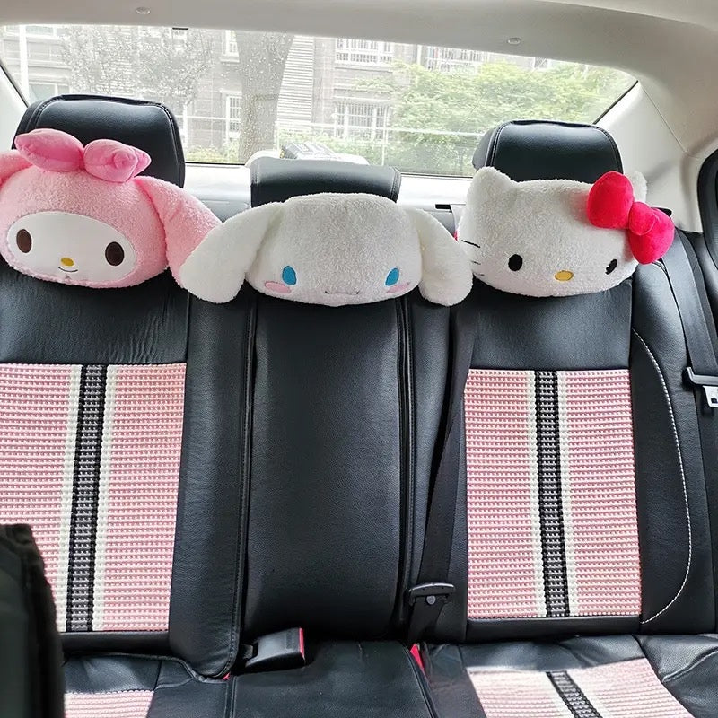 Kawaii Characters Car Headrest Neck Pillow - Bouquet Blossoms Shop