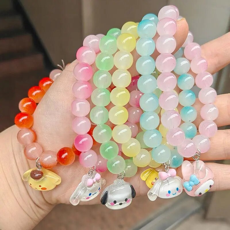 Kawaii Character Jelly Bead Bracelets - Bouquet Blossoms Shop