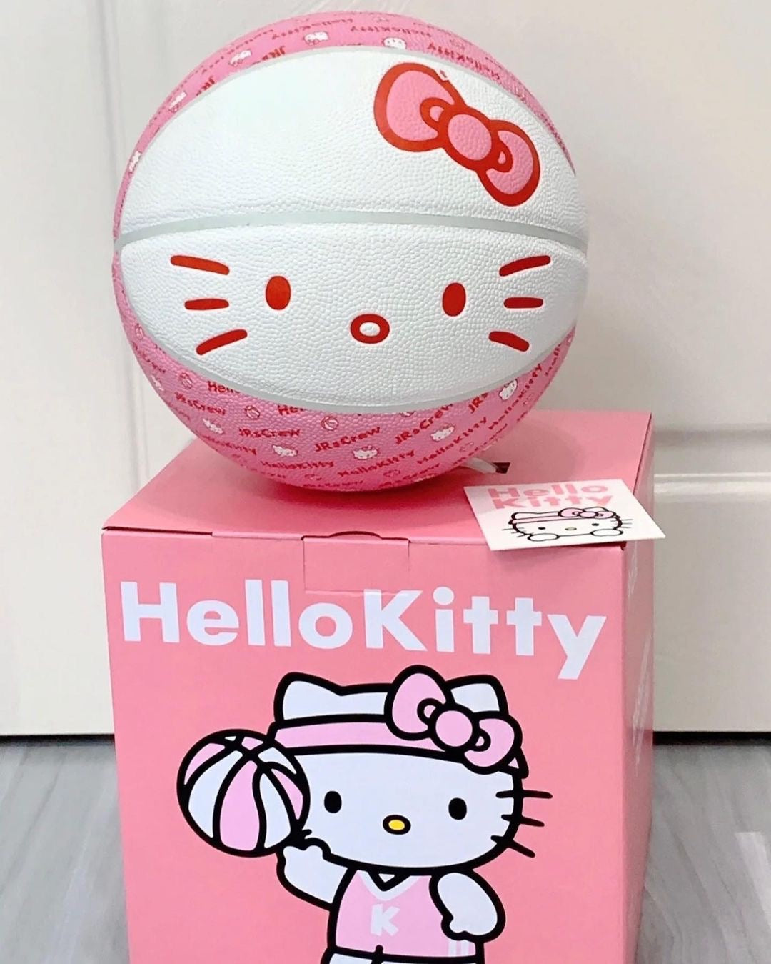 Kawaii Kitty Pink Detailed Basketball - Bouquet Blossoms Shop