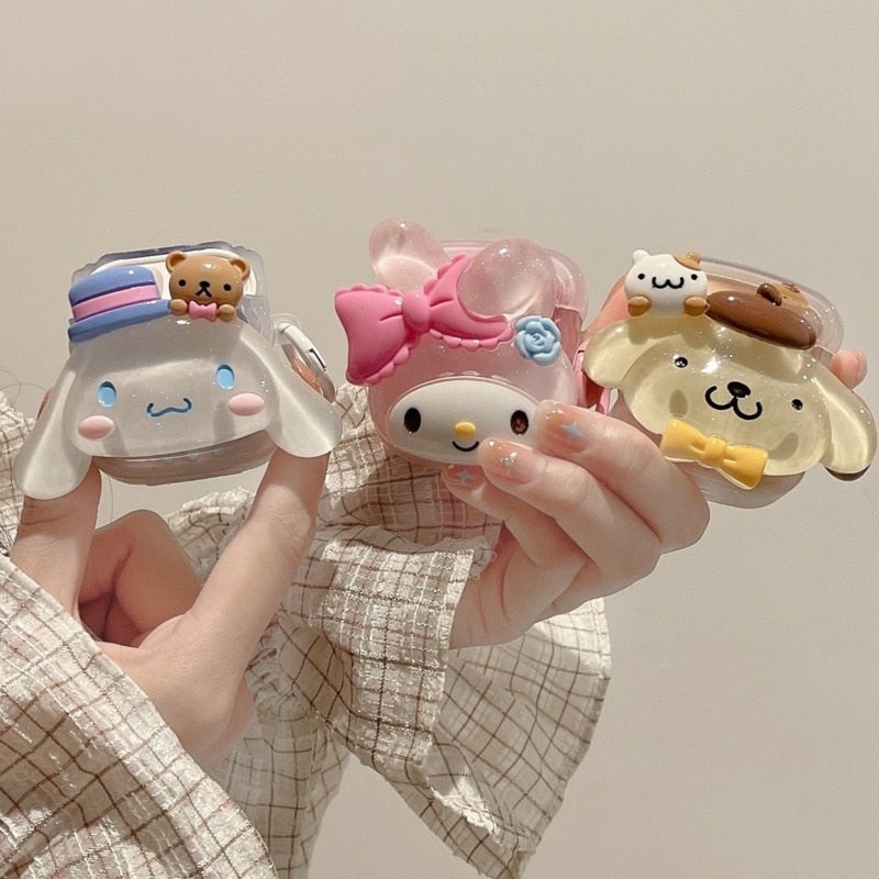 Kawaii Characters Jelly Airpod Cases - Bouquet Blossoms Shop