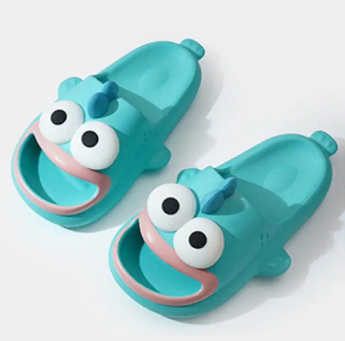 Kawaii Character Hangy Blue Fish Slippers Shoes - Bouquet Blossoms Shop