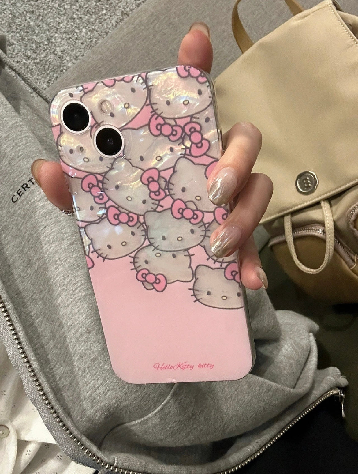 Kitty Kawaii Marble APPLE Holographic IPHONE Case - Bouquet Blossoms Shop