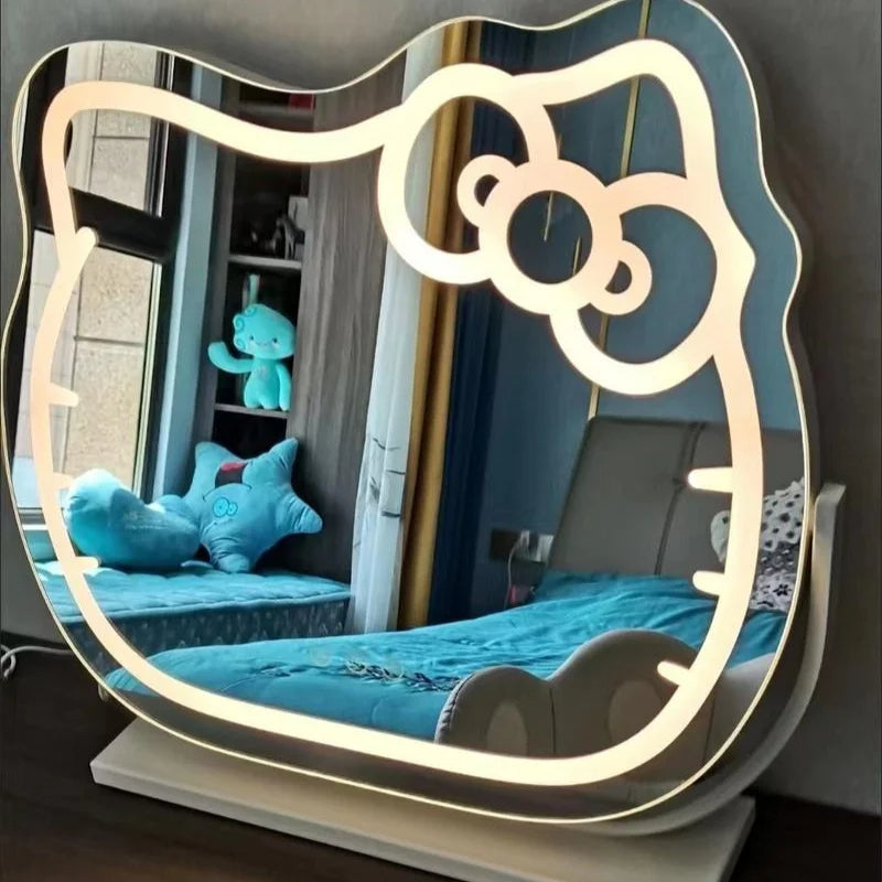 Kitty Kawaii Large LED Touchscreen Makeup Mirror