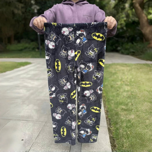 Kitty Kawaii x Bat Hero Fleece Pj Pyjama Pants