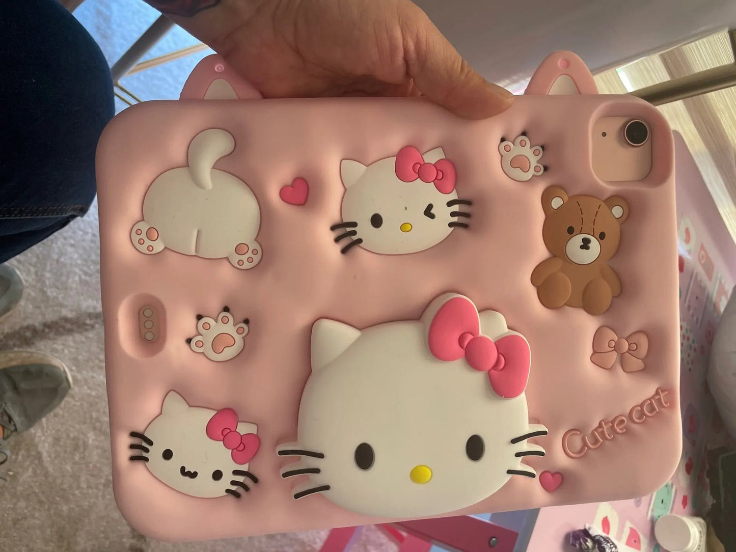 Kitty Kawaii Pink Detailed iPad Protective Gel Case