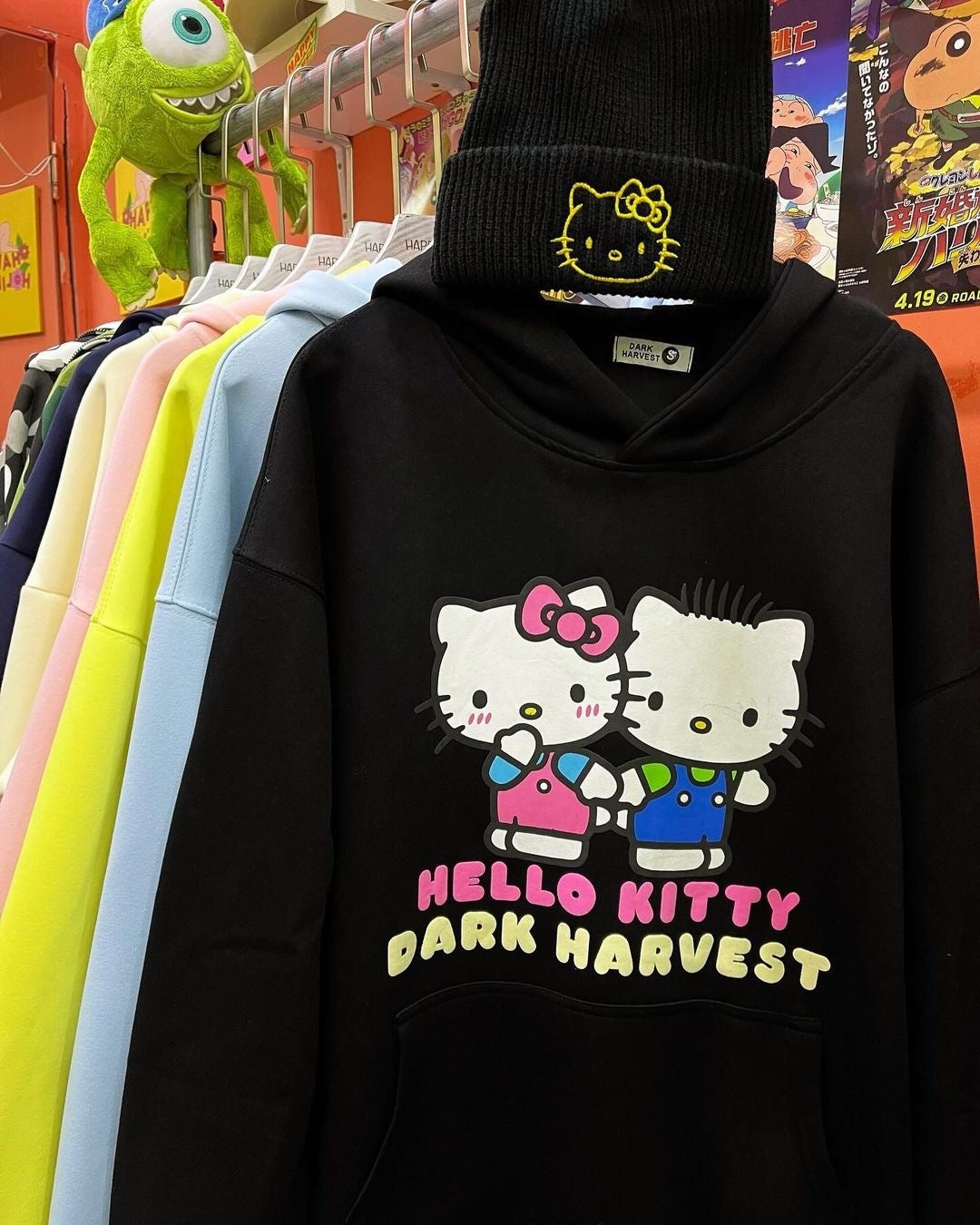 Kawaii Kitty and Daniel Oversized Hoodies (3 Colours) - Bouquet Blossoms Shop