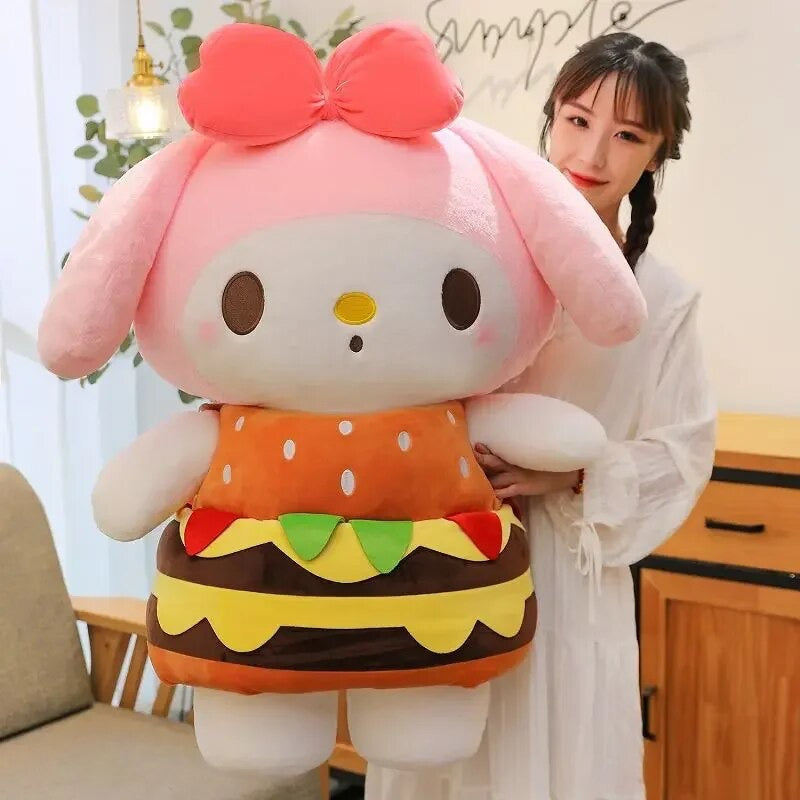 Kawaii Character Small & Jumbo Burger Plushie - Bouquet Blossoms Shop