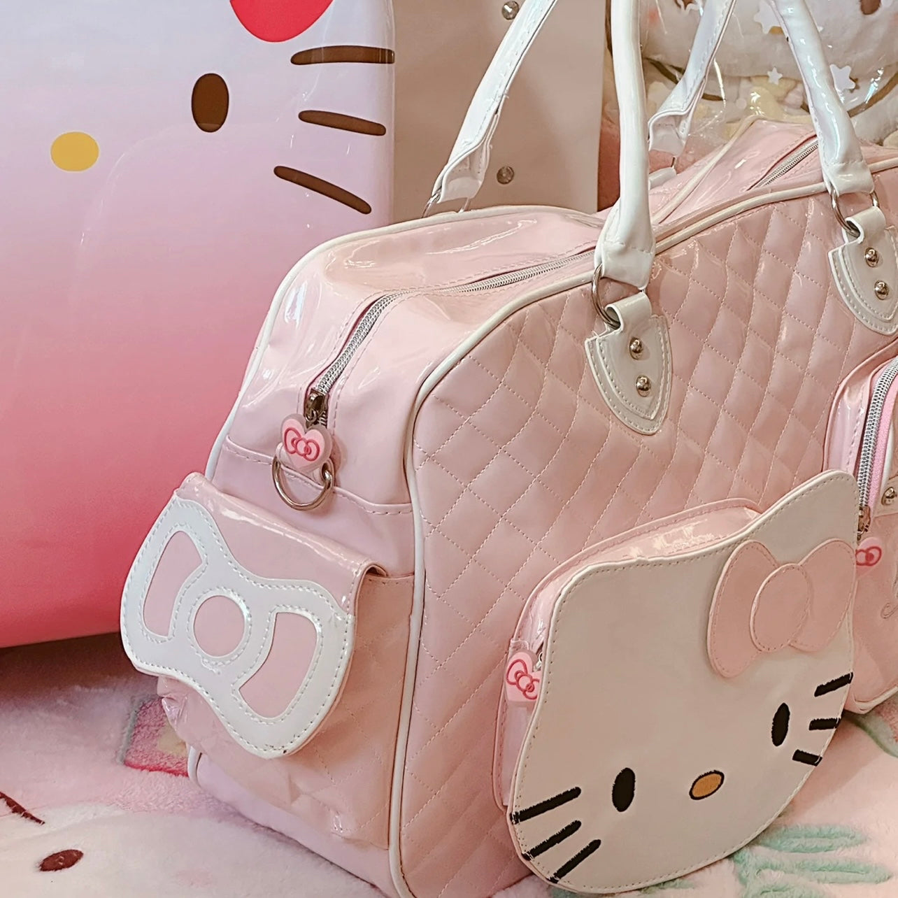 Kitty Kawaii Y2K Travel
Bag - Light Pink - Bouquet Blossoms Shop