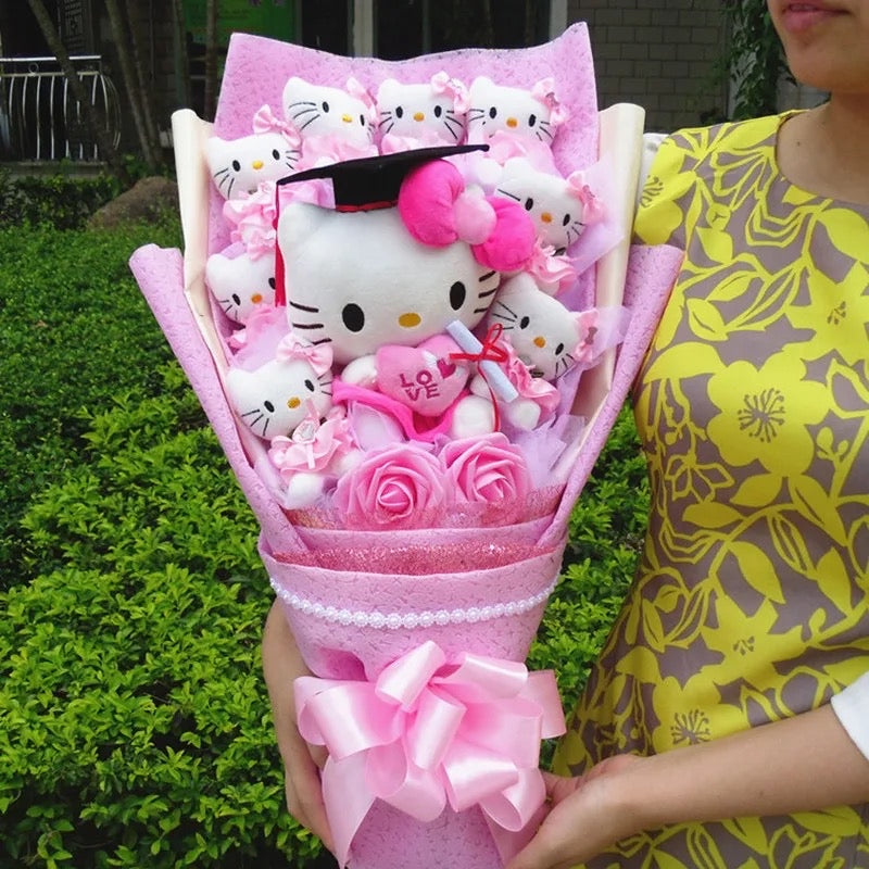 Kawaii Character Graduation Plush Bouquets (6 Styles) - Bouquet Blossoms Shop