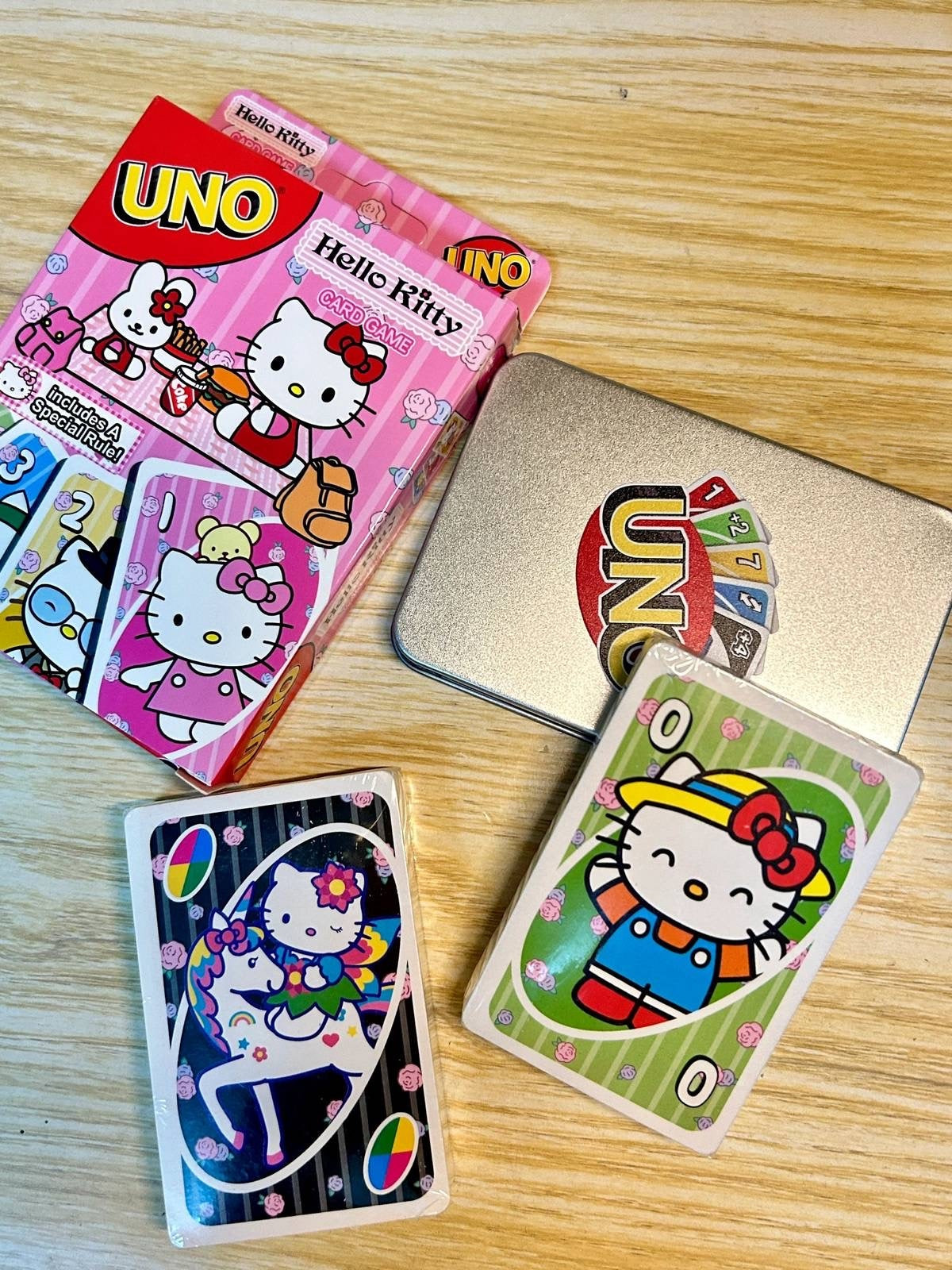 Kawaii Kitty Characters Uno Game Cards Set - Bouquet Blossoms Shop