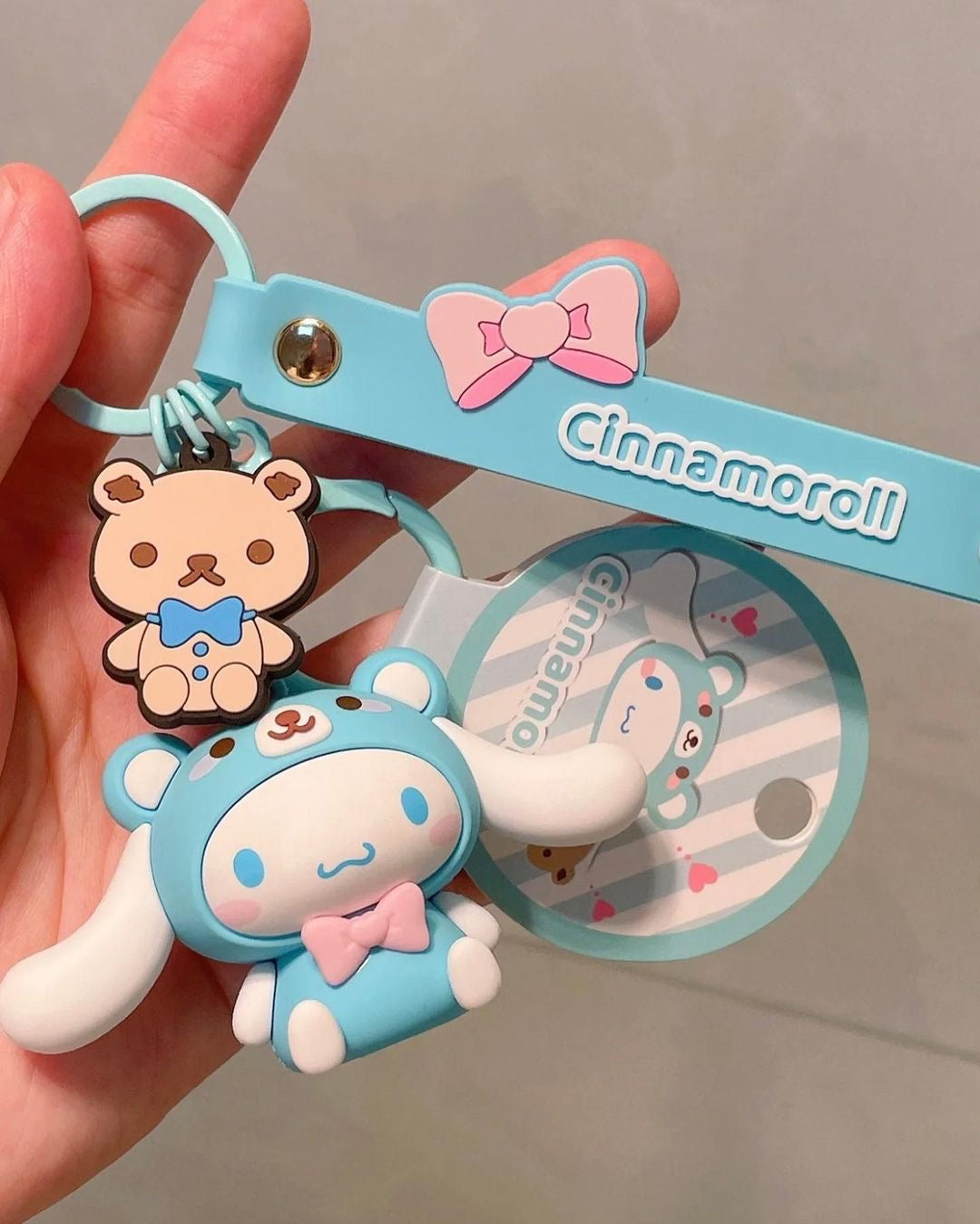 Kawaii Character Silicone Bear Bunny Keychains - Bouquet Blossoms Shop