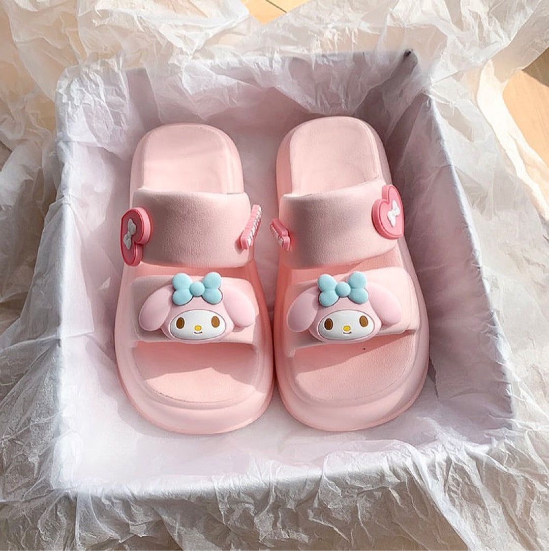 Kawaii Characters Double Band Sandal Shoe Slippers - Bouquet Blossoms Shop