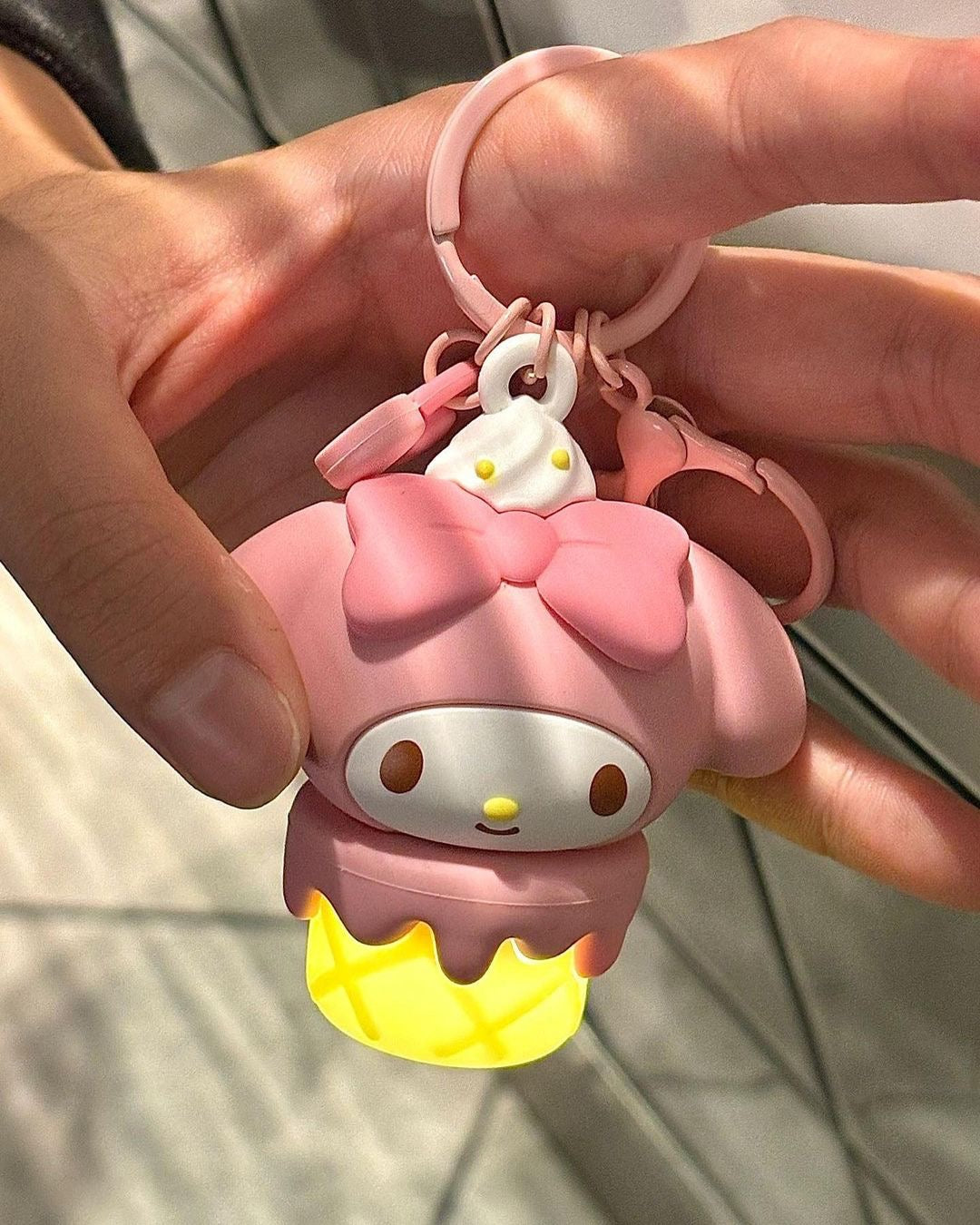 Kawaii Characters Melody, Kuro & Cinna Glowing Light Up Keychains - Bouquet Blossoms Shop