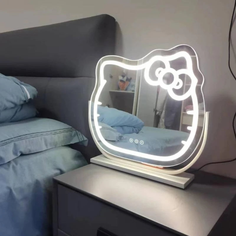 Kitty Kawaii Large LED Touchscreen Makeup Mirror