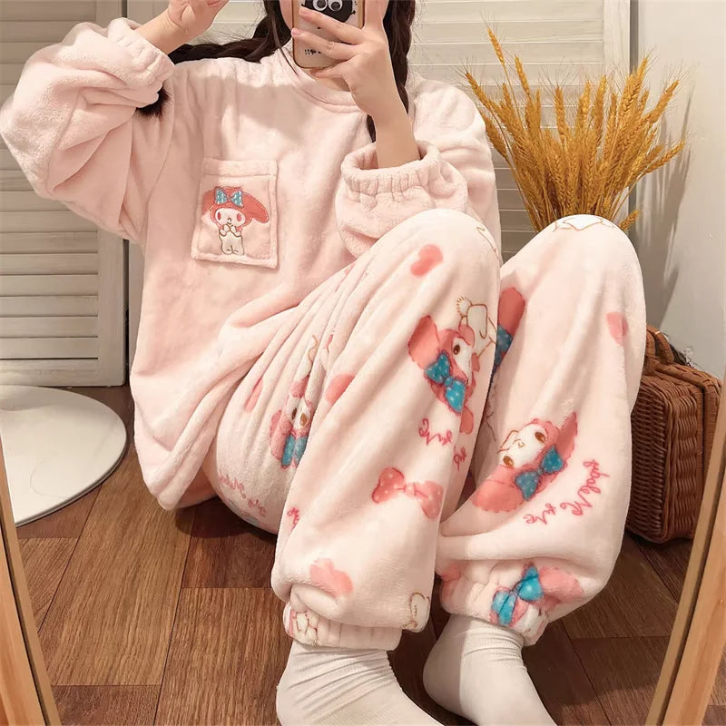 Kawaii Character Fluffy Pyjamas Pjs Set