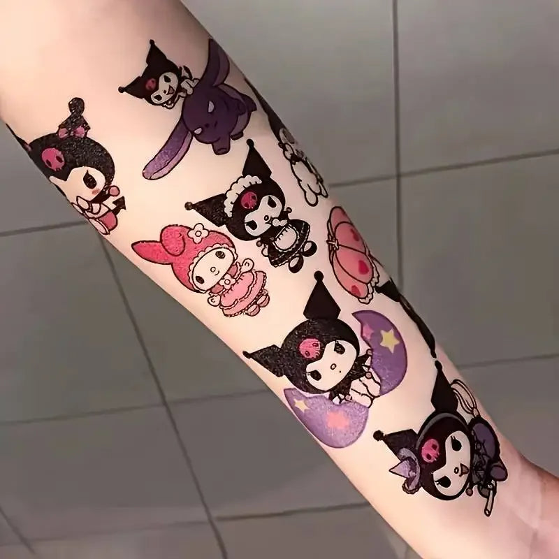 Kawaii Character Temporary Waterproof Tattoo Stickers (30 Pcs)