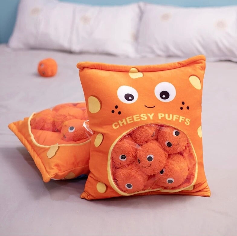 Kawaii Cheese Puff Plushie Toy - Bouquet Blossoms Shop