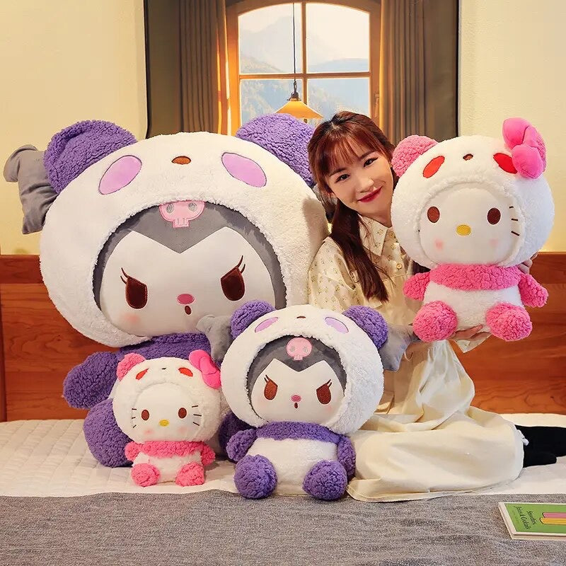 Melody and Kuro Small & Large Jumbo Sized Fuzzy Plushie - Bouquet Blossoms Shop