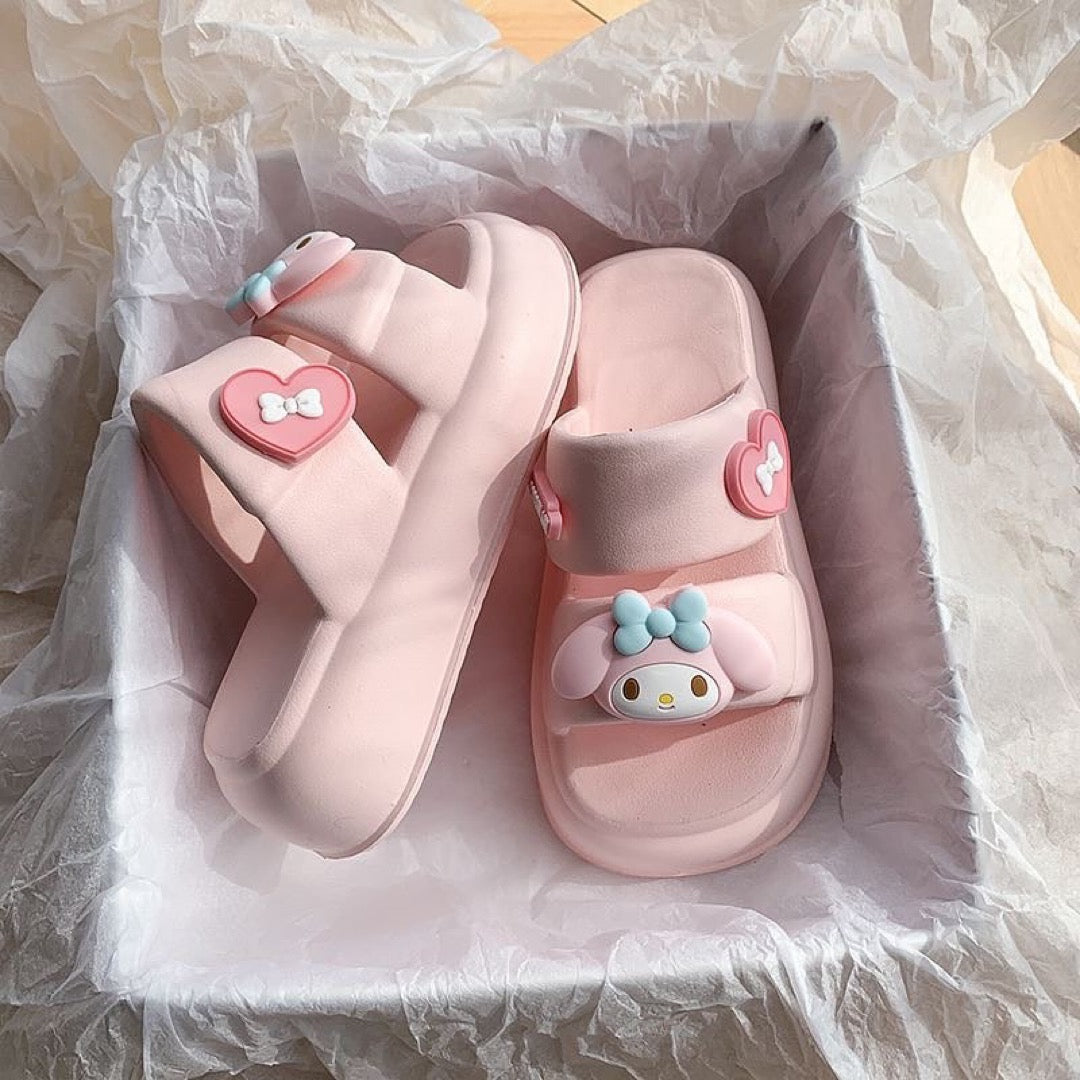 Kawaii Characters Double Band Sandal Shoe Slippers - Bouquet Blossoms Shop