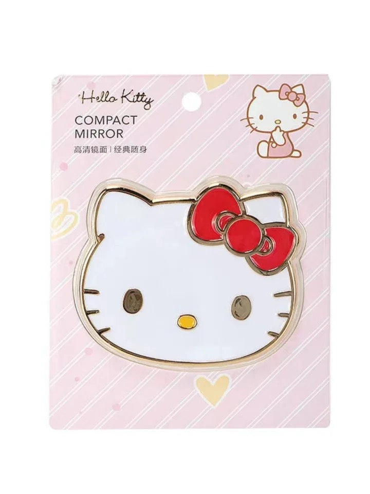 Kawaii Kitty Mini Compact Portable Mirror - Bouquet Blossoms Shop