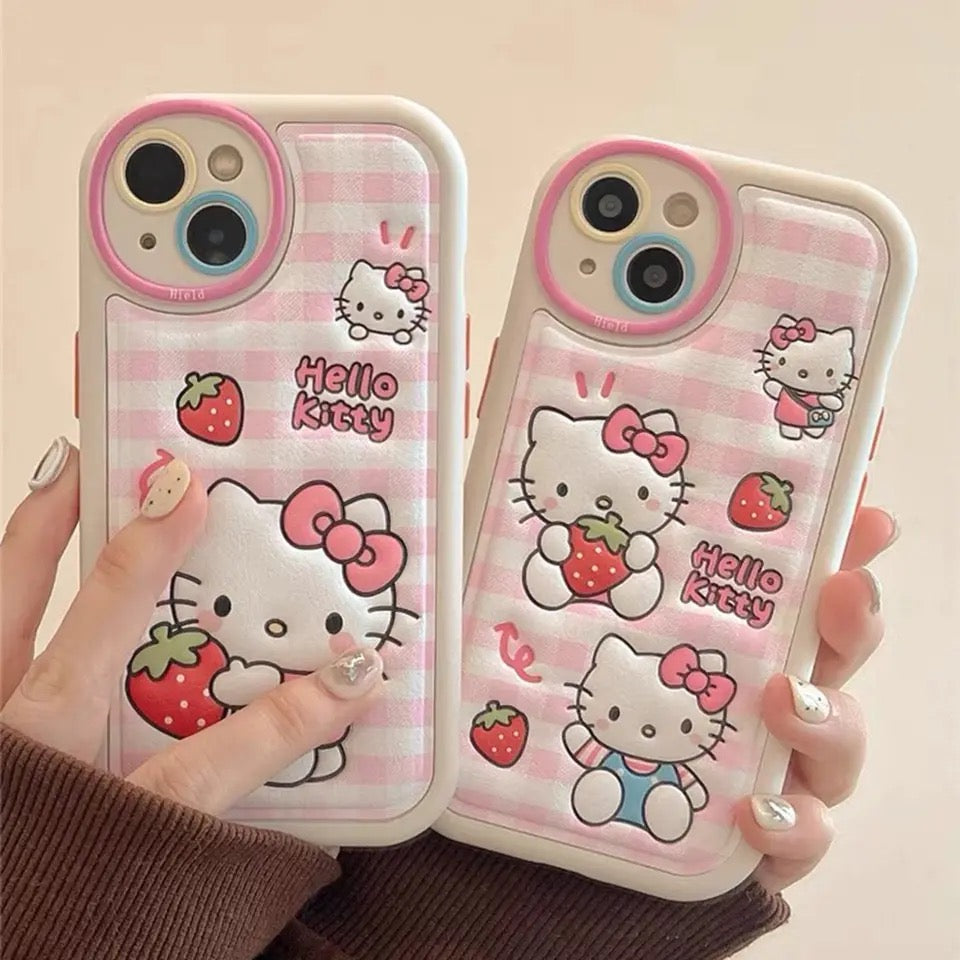 Kitty Kawaii Strawberry Phone Cases - Bouquet Blossoms Shop