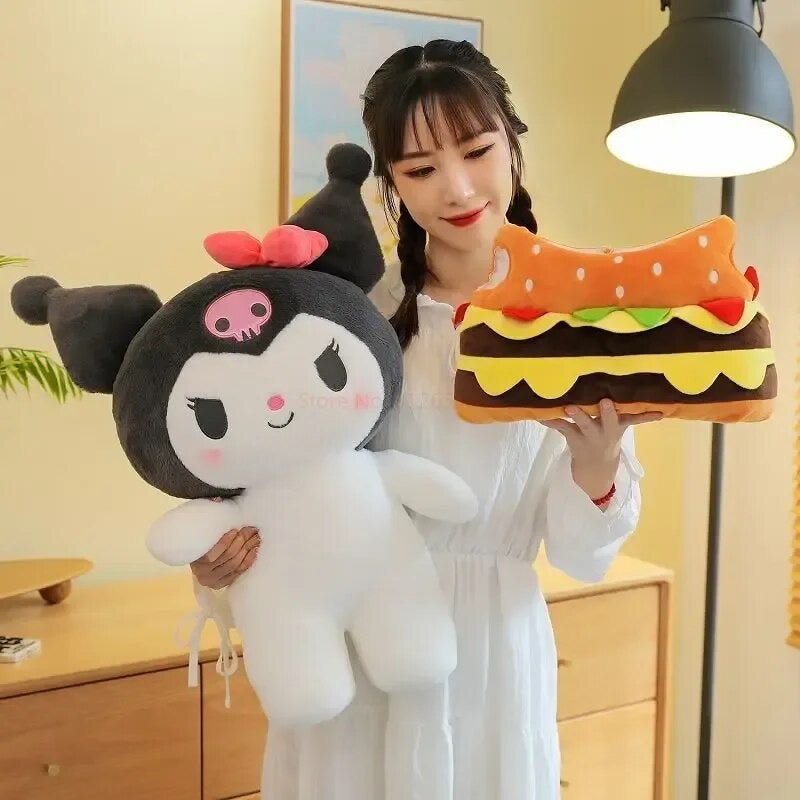 Kawaii Character Small & Jumbo Burger Plushie - Bouquet Blossoms Shop