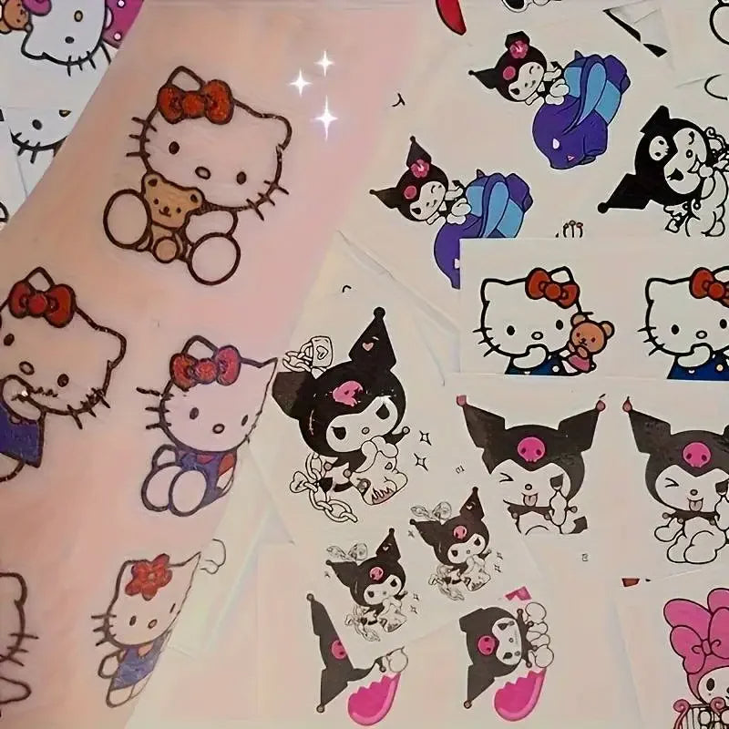 Kawaii Character Temporary Waterproof Tattoo Stickers (30 Pcs)