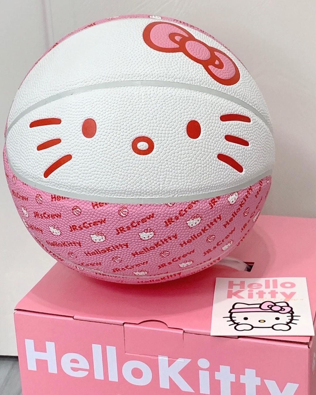 Kawaii Kitty Pink Detailed Basketball - Bouquet Blossoms Shop