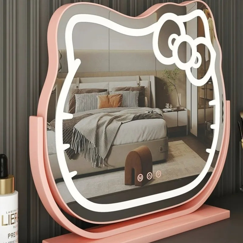 Kitty Kawaii Large LED Touchscreen Makeup Mirror