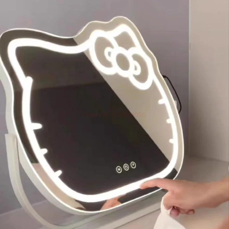 Kitty Kawaii Large LED Touchscreen Makeup Mirror