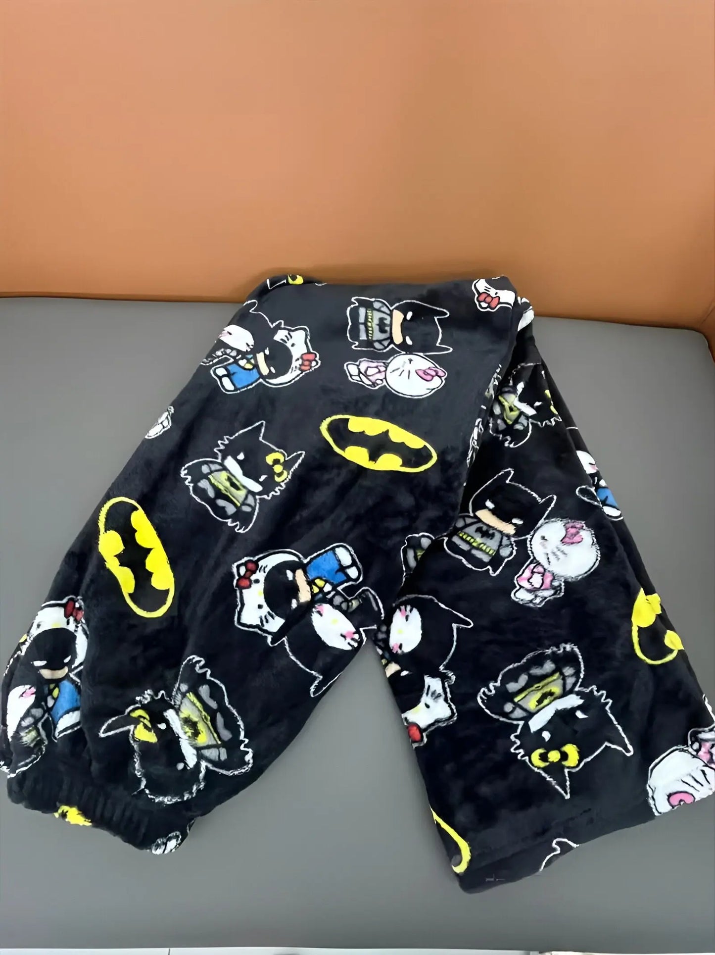 Kitty Kawaii x Bat Hero Fleece Pj Pyjama Pants