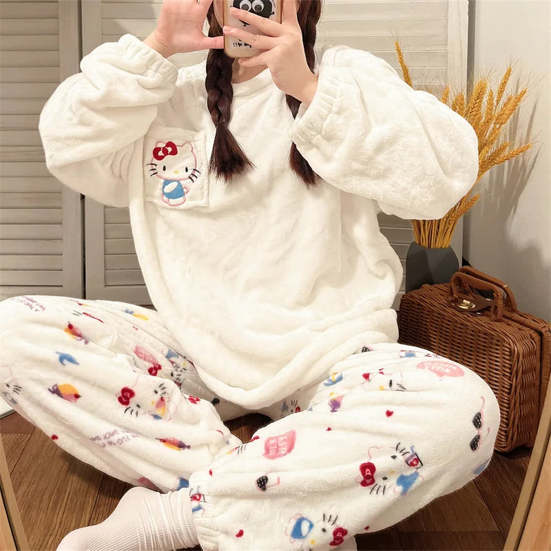 Kawaii Character Fluffy Pyjamas Pjs Set