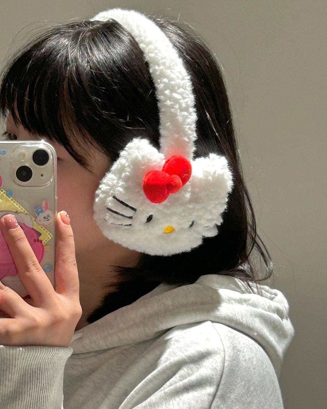 Kawaii Kitty Character Ear Muffs Warmers - Bouquet Blossoms Shop