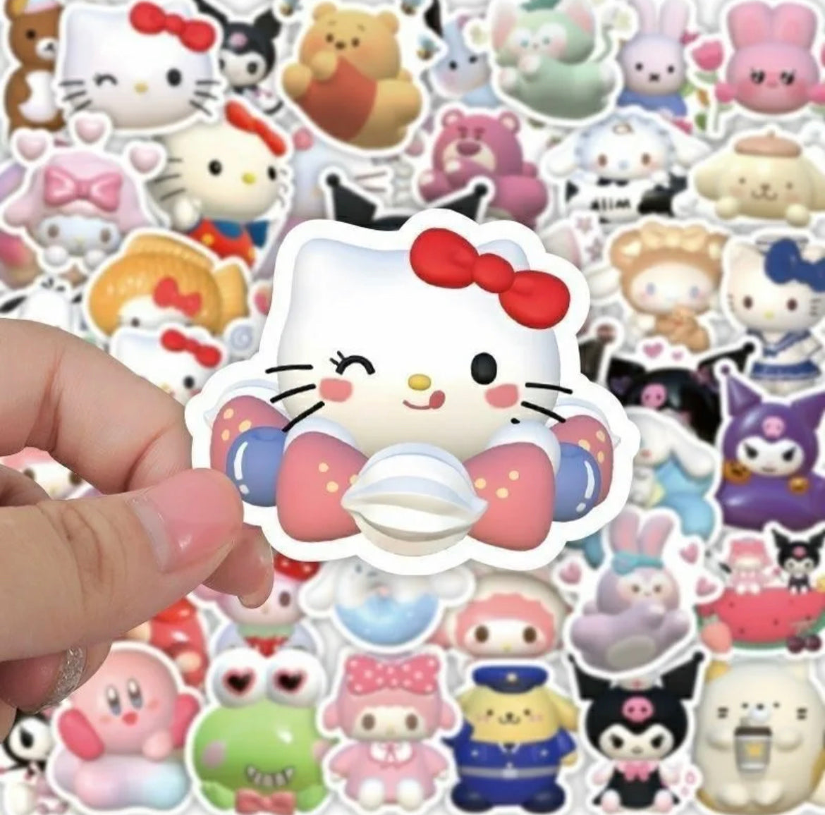 Kawaii Characters 3D 100pcs Stickers - Bouquet Blossoms Shop