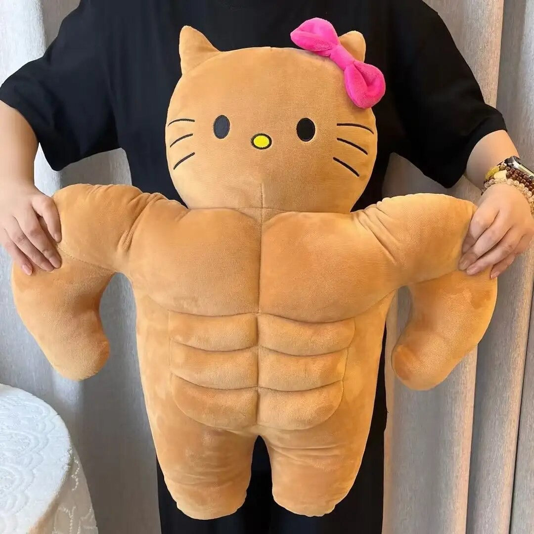 Kawaii Character Buff Muscle Plushies - Bouquet Blossoms Shop