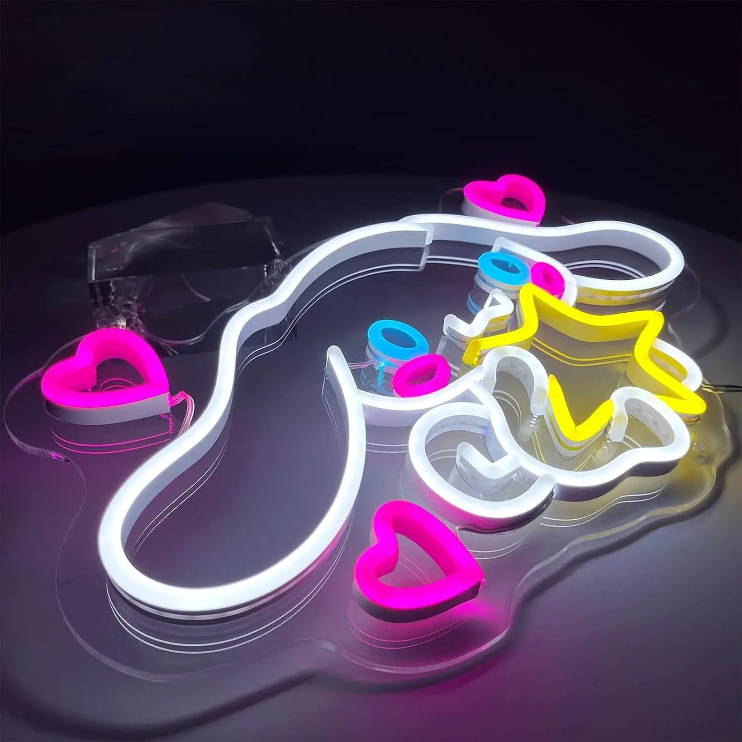 Kawaii Cinna Holding Star LED Neon Wall Light