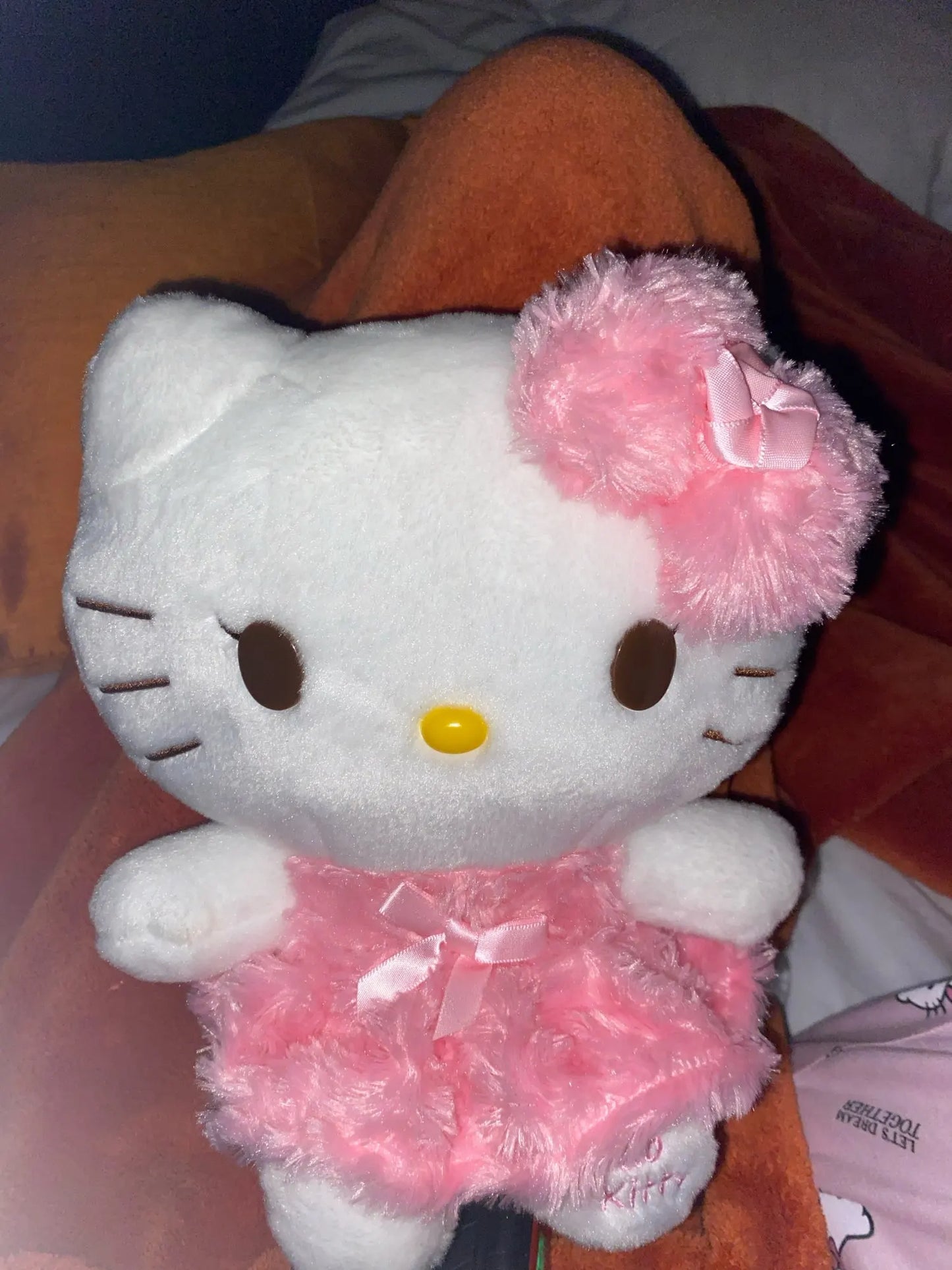 Kawaii Character Pink Mesh Ruffle Plushie