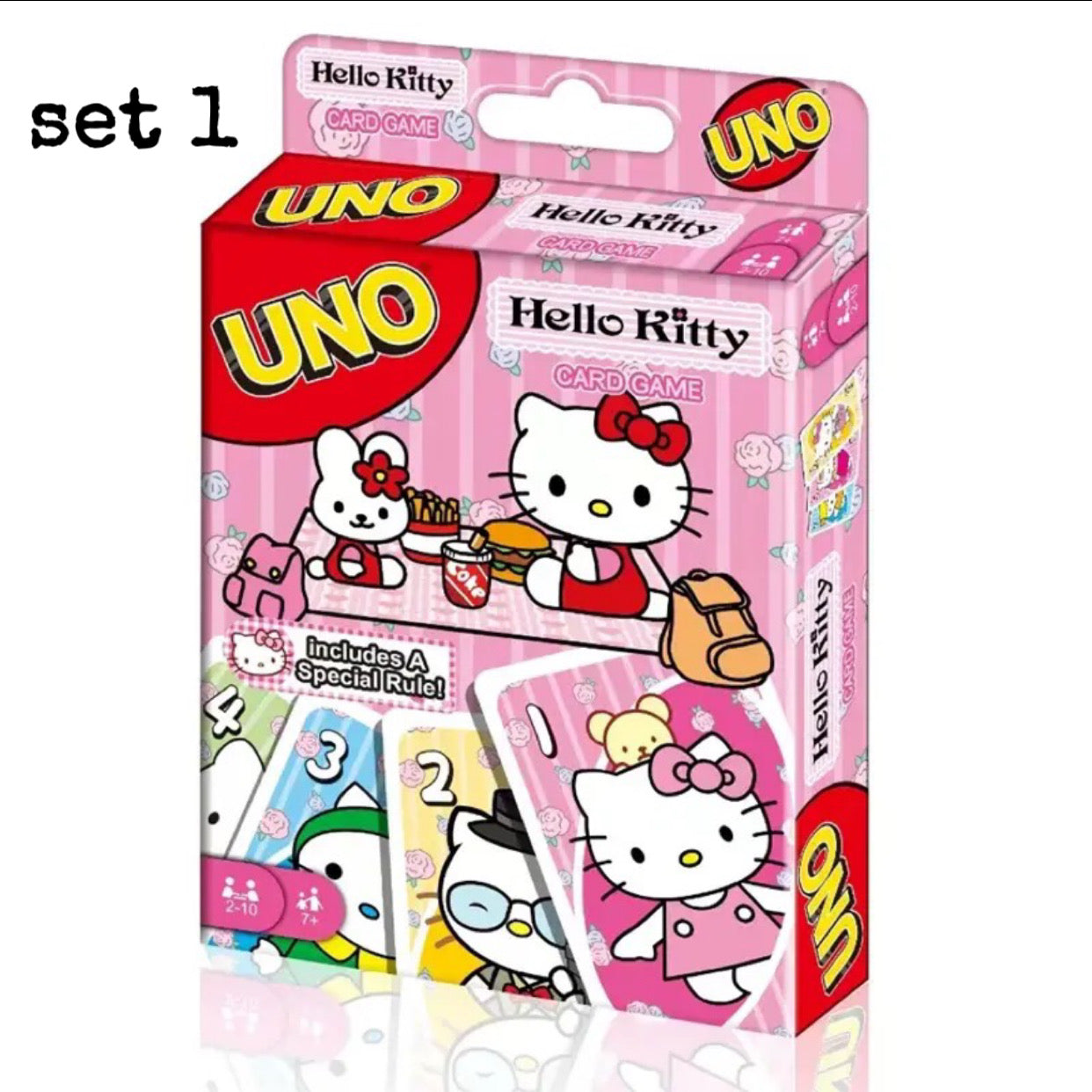 Kawaii Kitty Characters Uno Game Cards Set - Bouquet Blossoms Shop