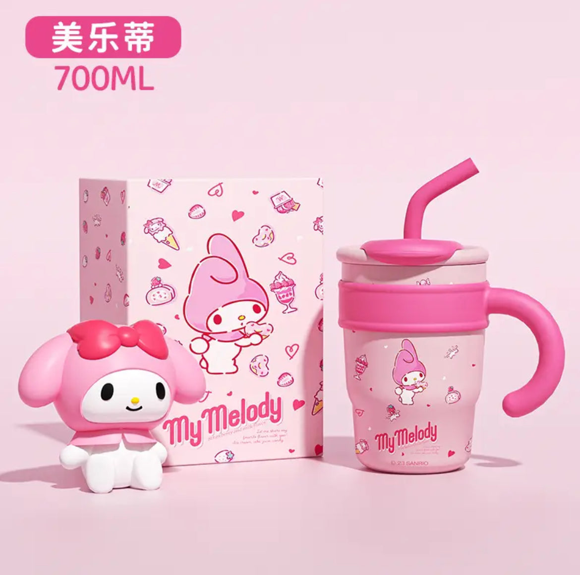 Kawaii Characters Detailed Tumbler Stanley Sticker Style Flask Cup - Bouquet Blossoms Shop