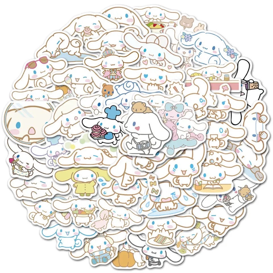 Kawaii Kitty Character Stickers 50pcs - Bouquet Blossoms Shop