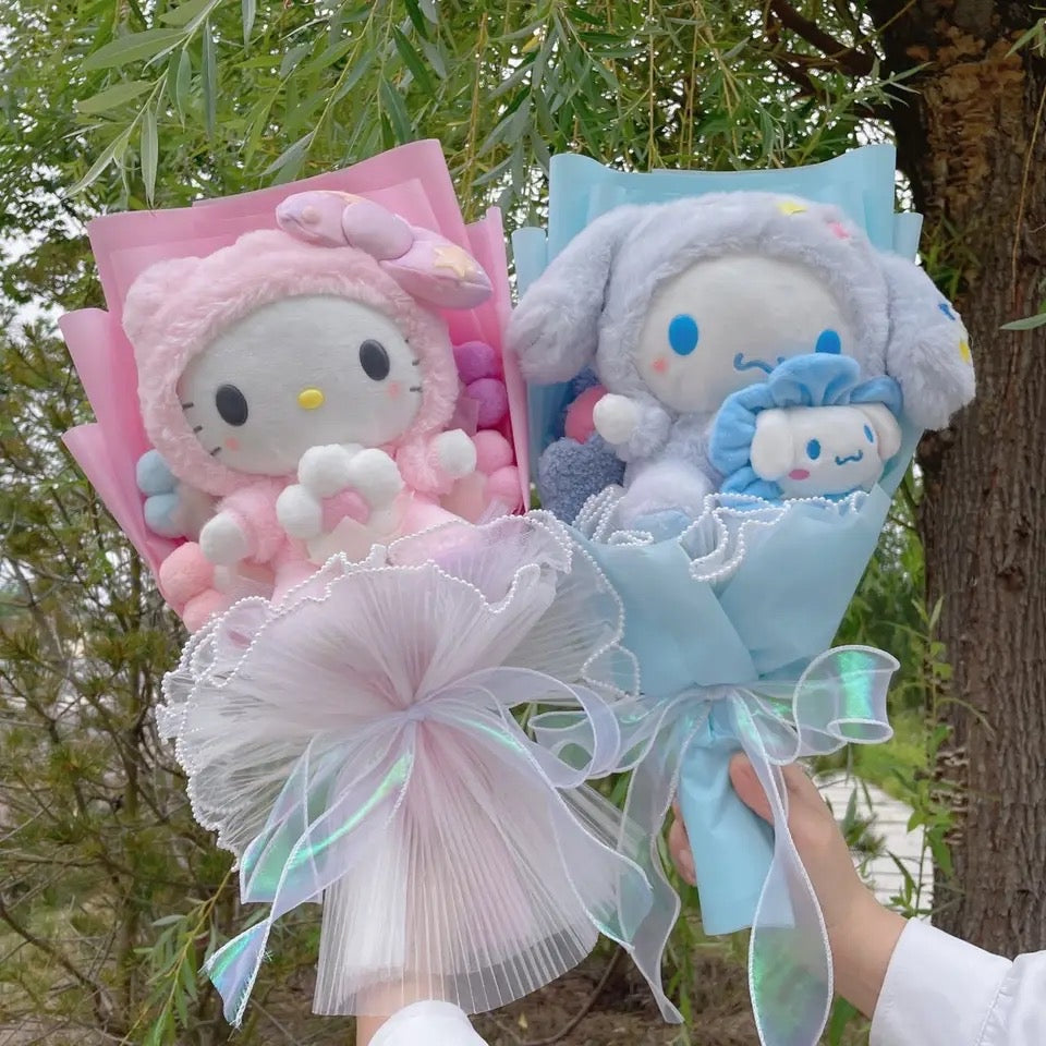 Kawaii Character Jumbo Plushie Flower Bouquets (5 Styles) - Bouquet Blossoms Shop