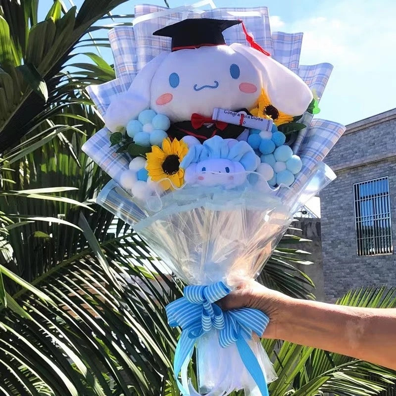 Kawaii Character Graduation Plush Bouquets (6 Styles) - Bouquet Blossoms Shop