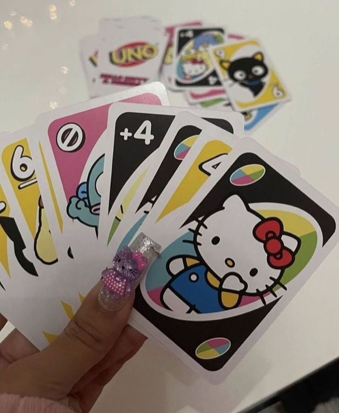 Kawaii Kitty Characters Uno Game Cards Set - Bouquet Blossoms Shop