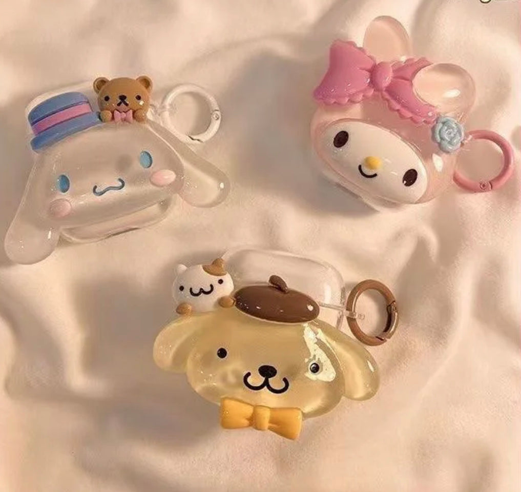 Kawaii Characters Jelly Airpod Cases - Bouquet Blossoms Shop