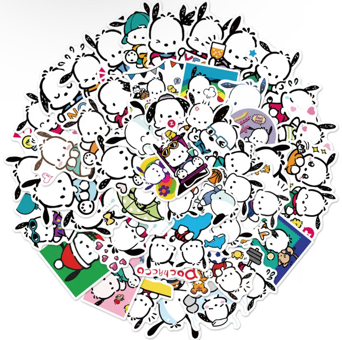 Kawaii Kitty Character Stickers 50pcs - Bouquet Blossoms Shop