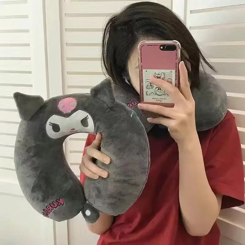 Kitty Kawaii Character Plushie Neck Aeroplane Travel Pillows - Bouquet Blossoms Shop