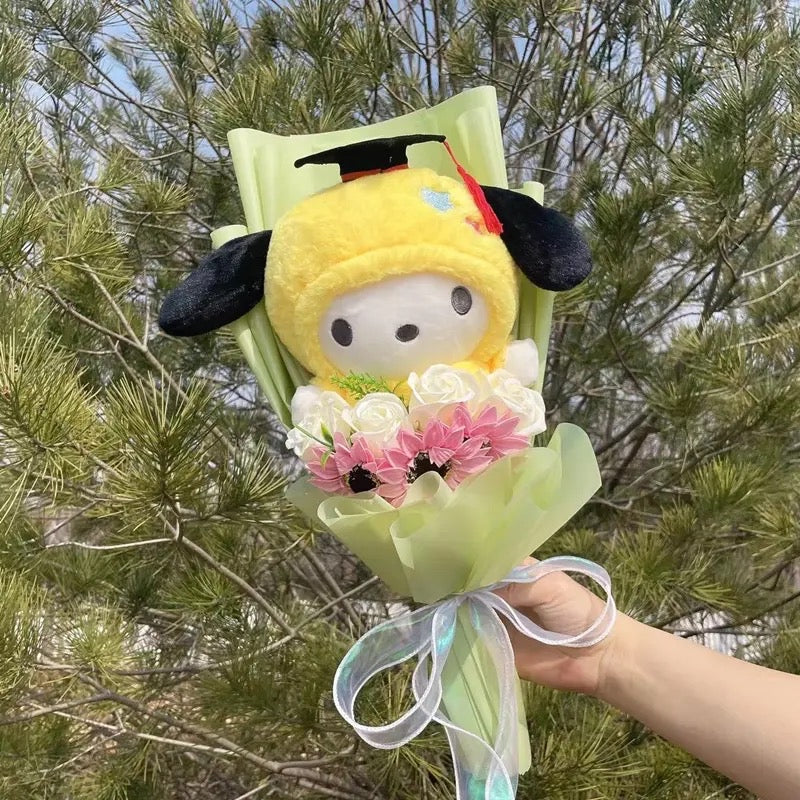 Kawaii Character Graduation Plush Bouquets (6 Styles) - Bouquet Blossoms Shop